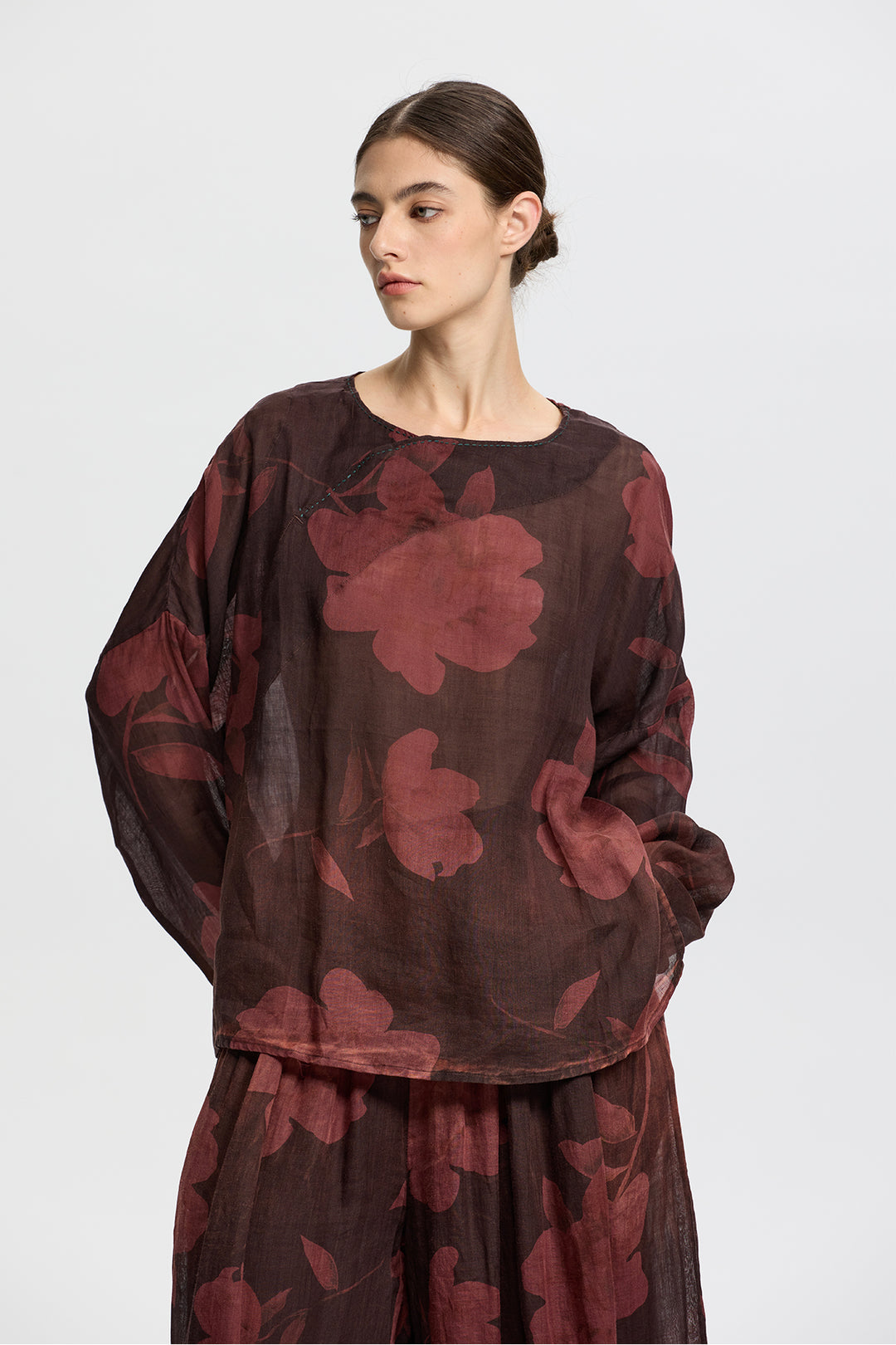 Thalia Print Linen Top
