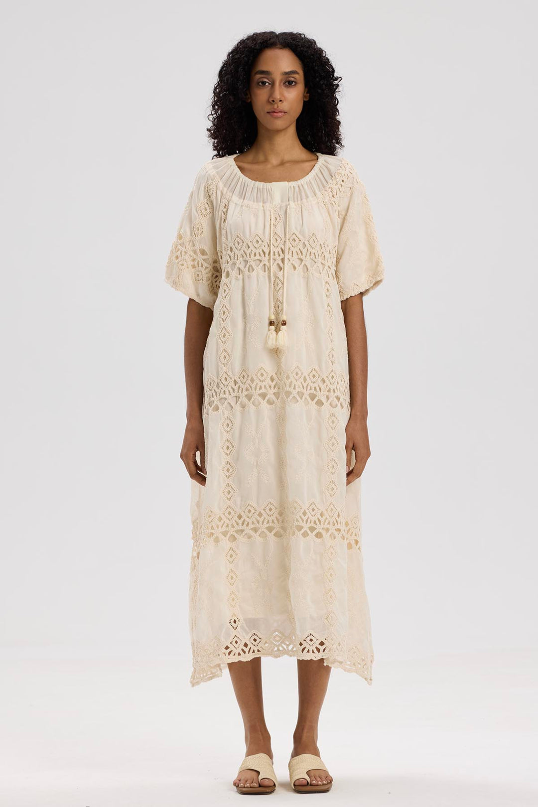 Louise Short Sleeve Lace Dress