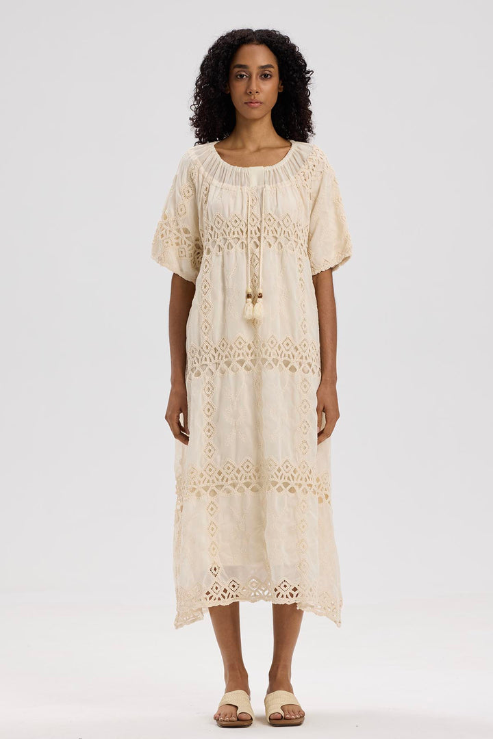Louise Short Sleeve Lace Dress