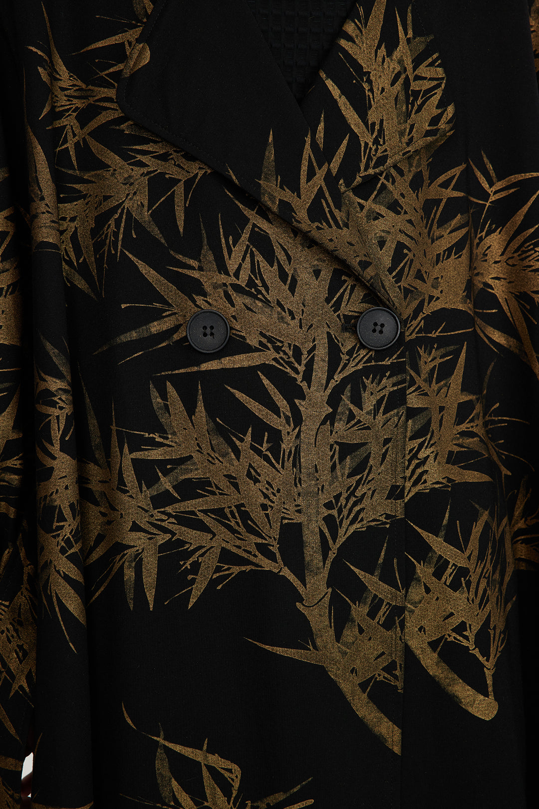 Casaco longo com estampa de folhas aconchegante e solto