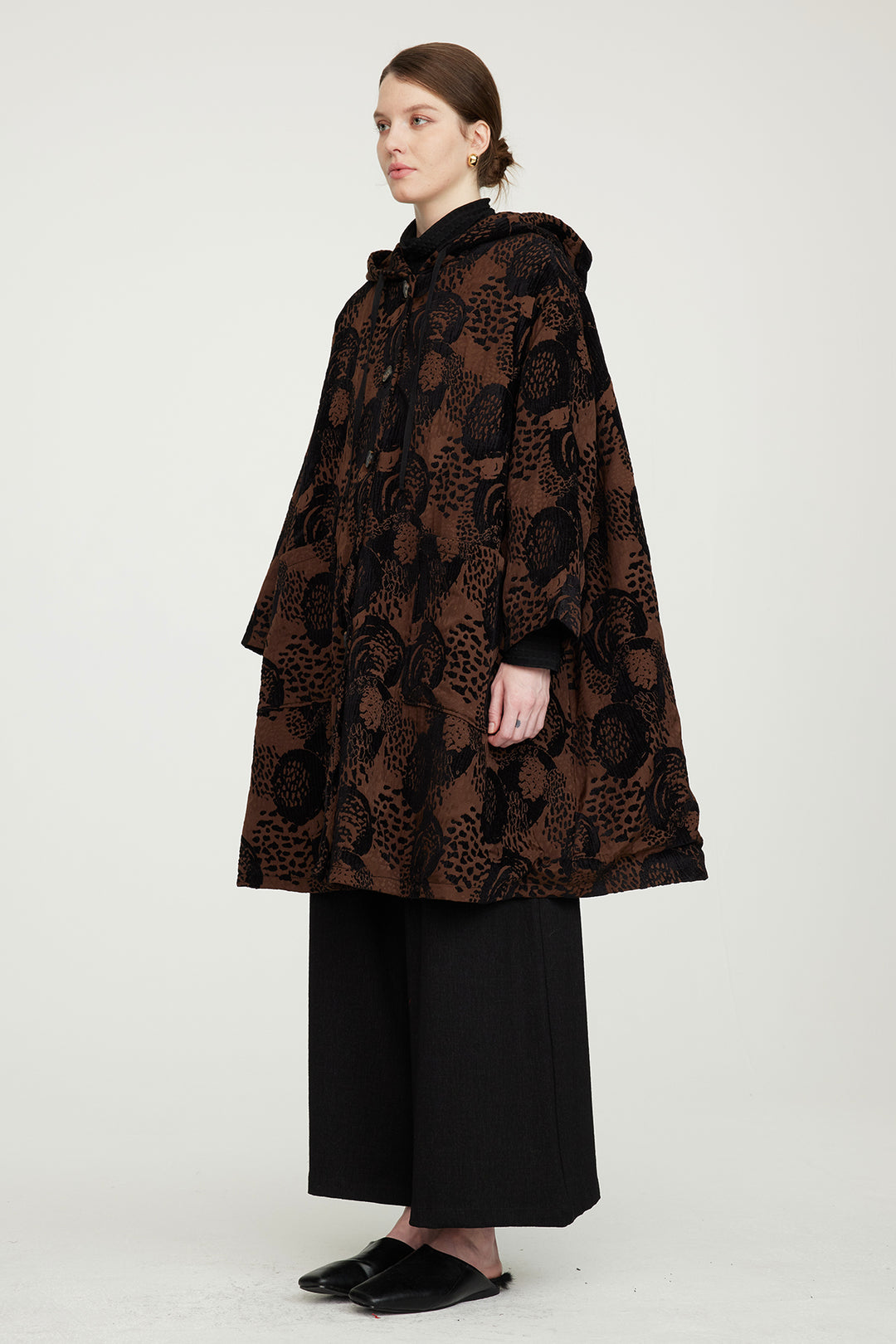 Manteau décontracté imprimé noix de cajou