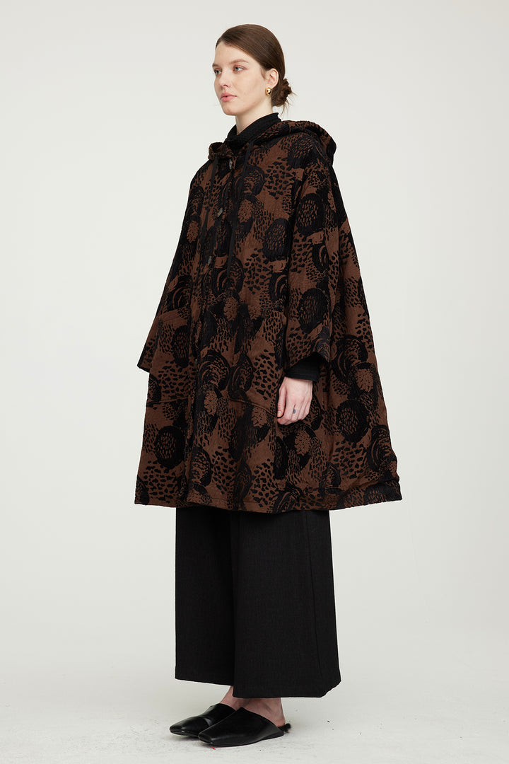 Manteau décontracté imprimé noix de cajou