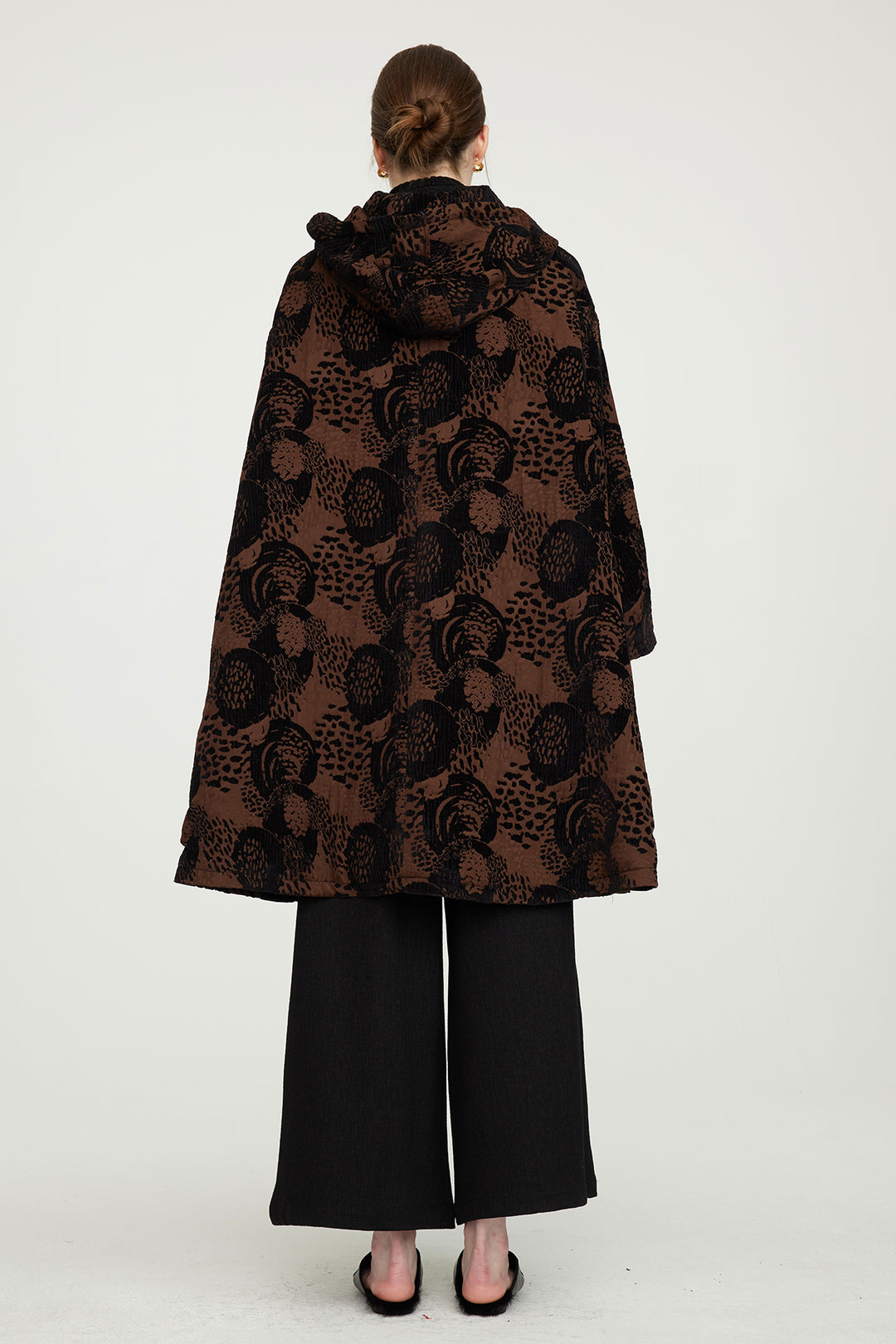 Manteau décontracté imprimé noix de cajou