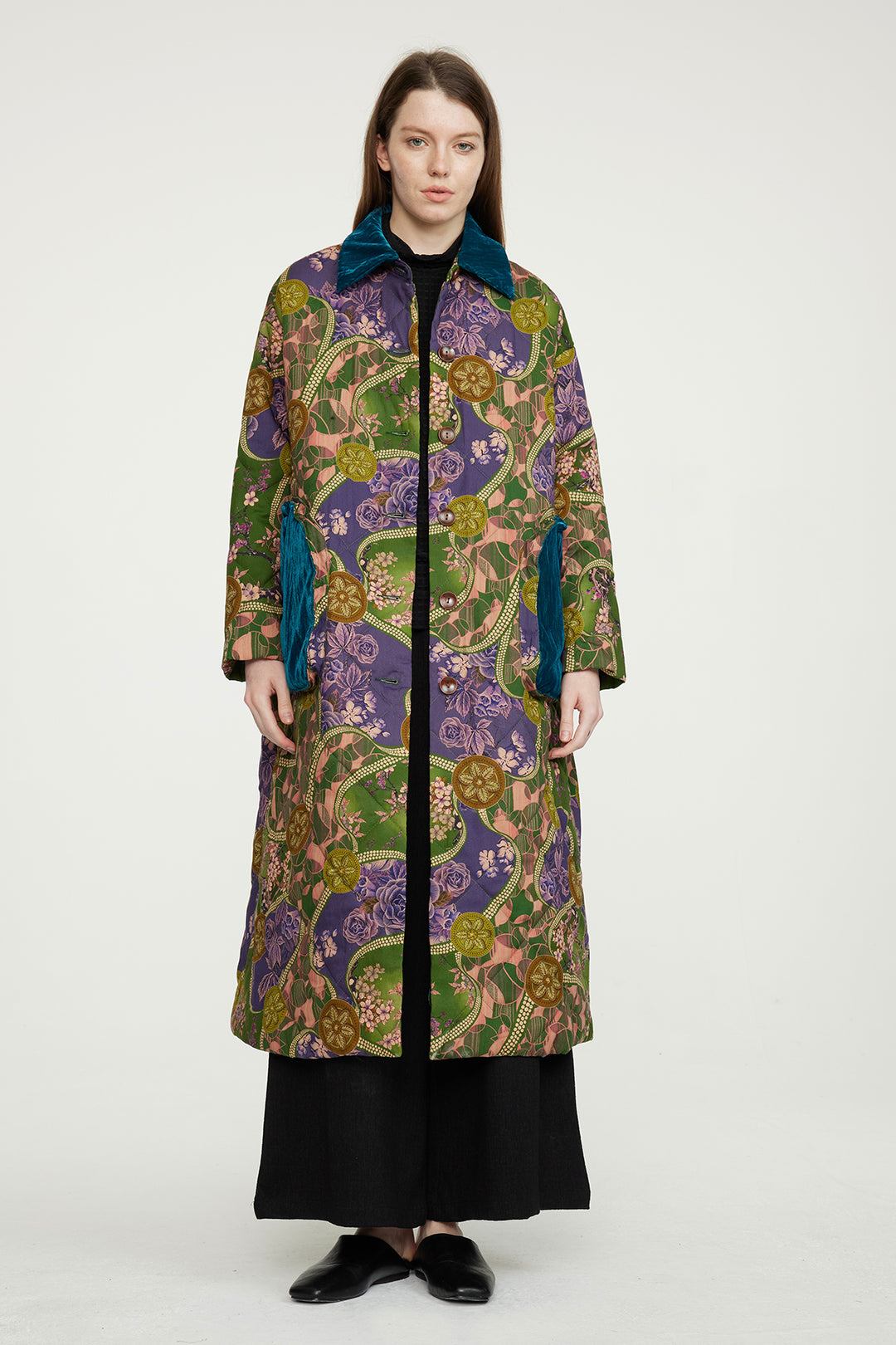 Ellery Retro-Samtspleiß-Baumwollmantel