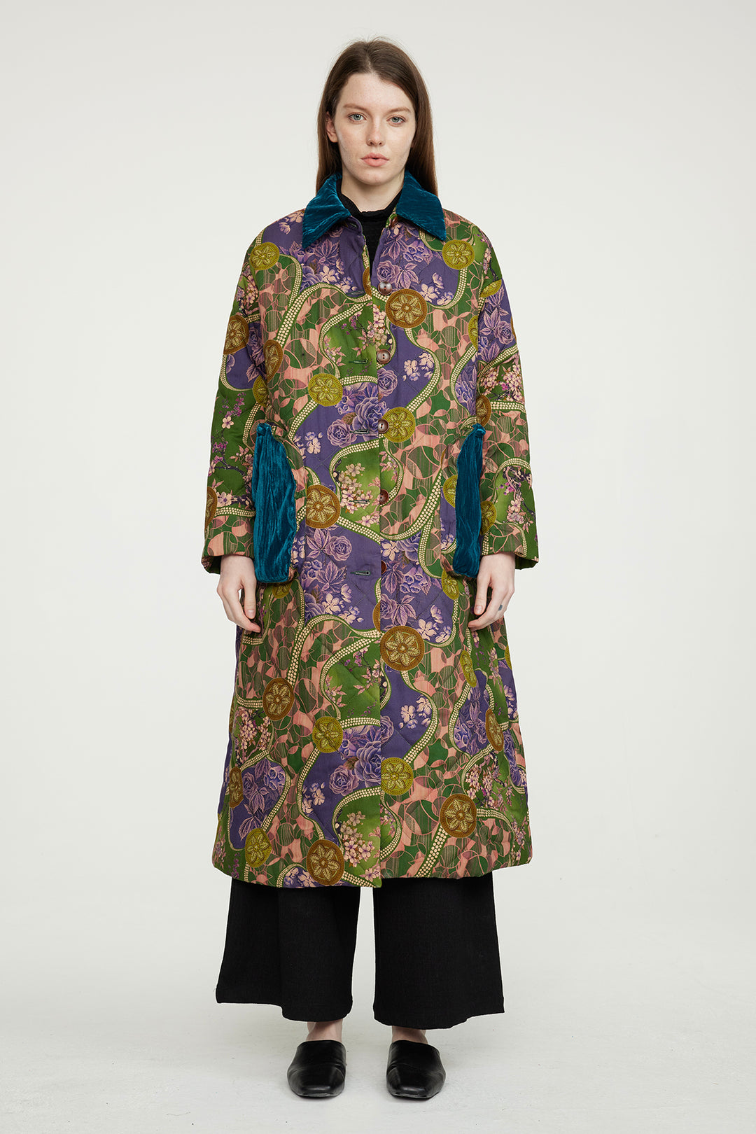 Ellery Retro-Samtspleiß-Baumwollmantel