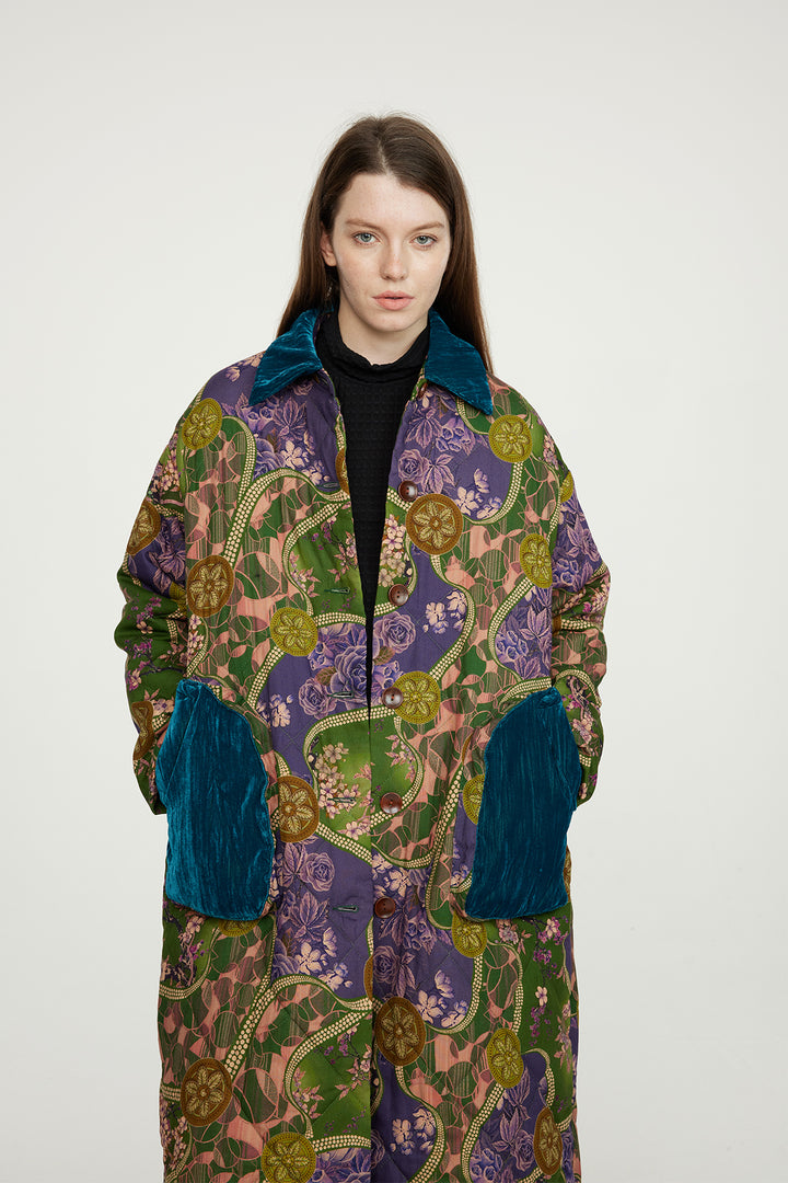 Ellery Retro-Samtspleiß-Baumwollmantel