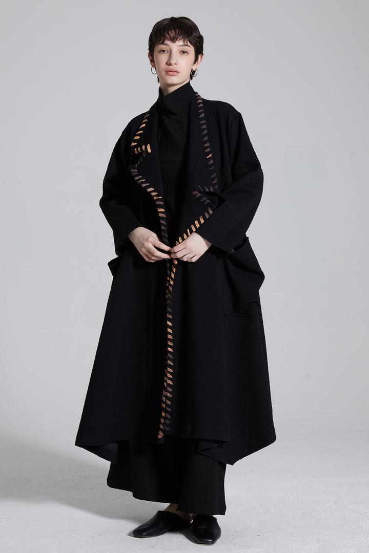 Joan Asymmetric Hand-woven Jacket