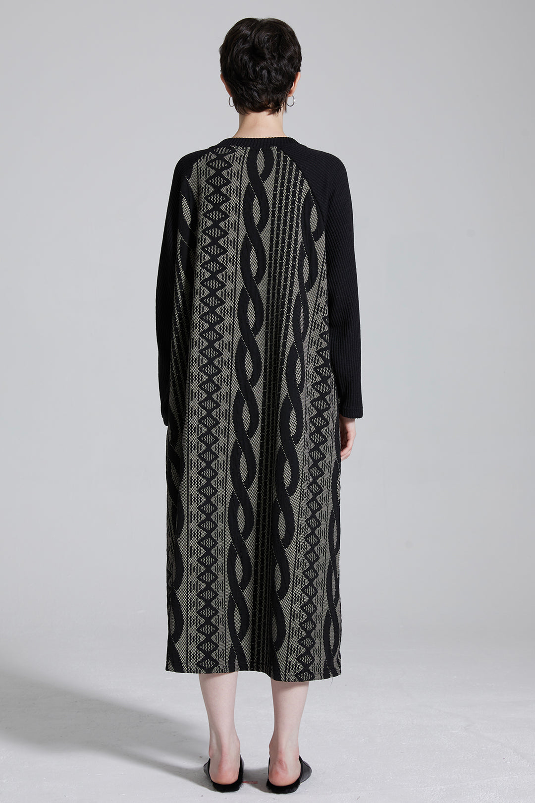 Geometric Design Knitted Dress