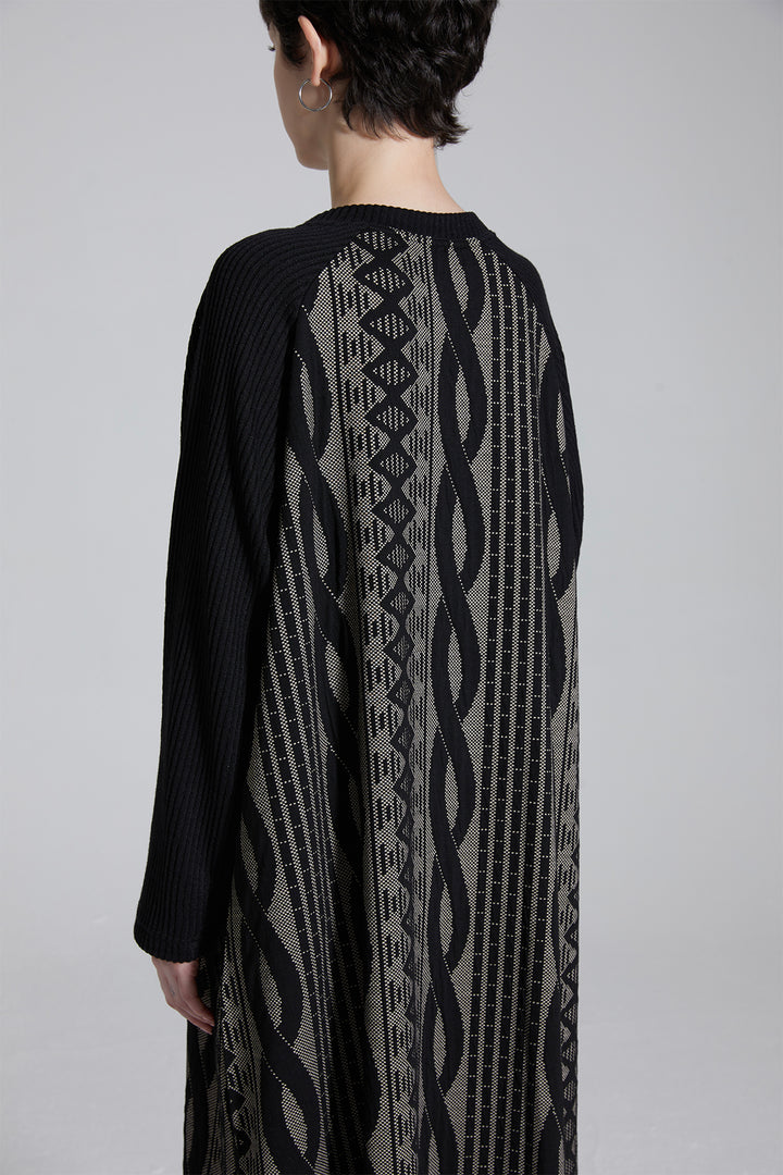 Geometric Design Knitted Dress