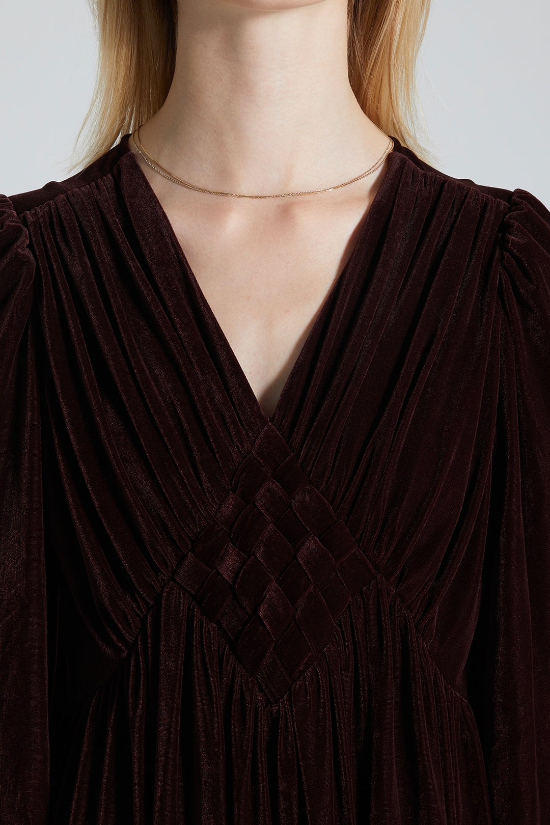 Meghan V-Neck Woven Dress