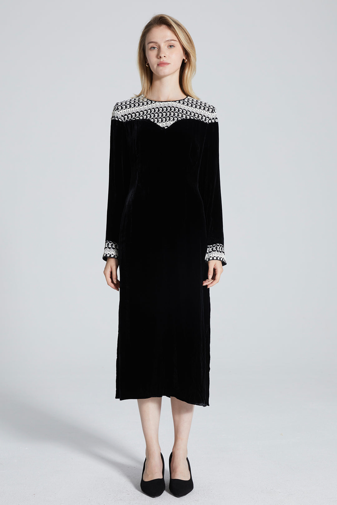 Kaylor Lace Velvet Dress