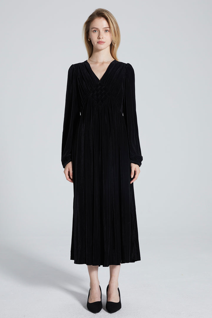 Meghan V-Neck Woven Dress