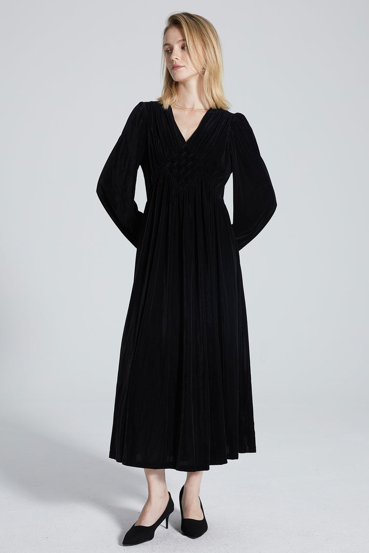 Meghan V-Neck Woven Dress