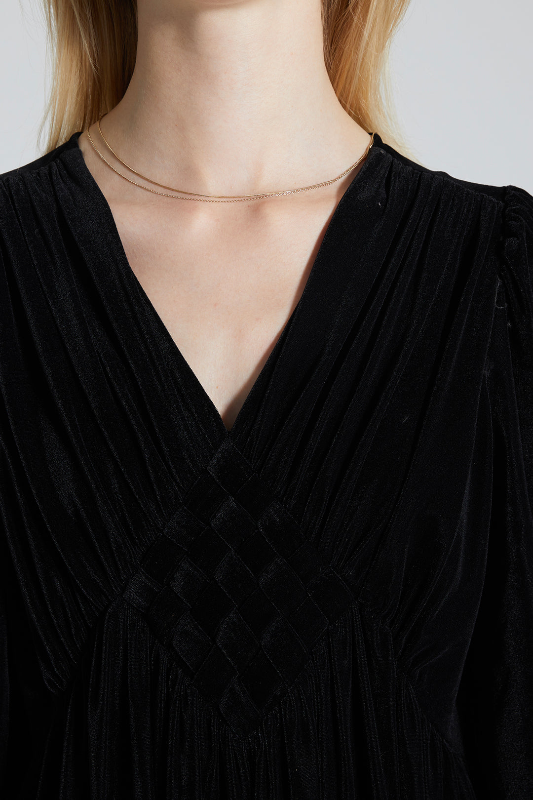 Meghan V-Neck Woven Dress