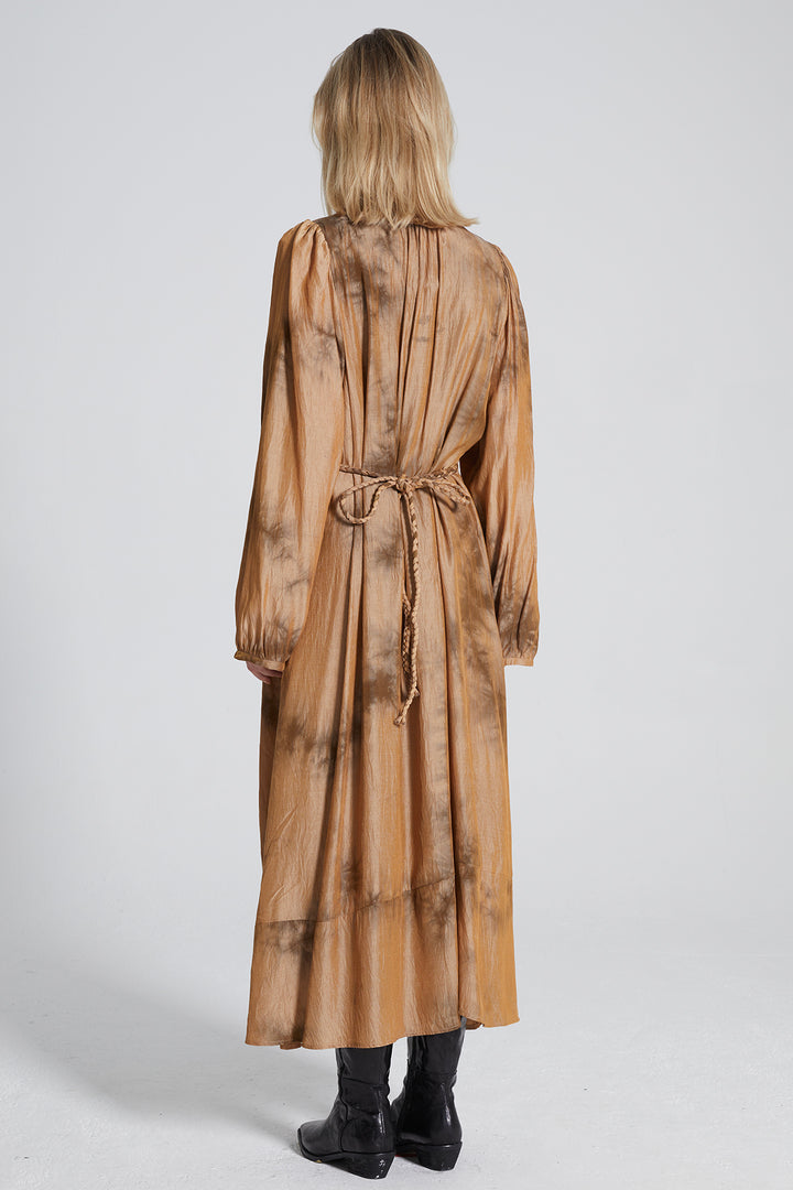 Ellora Vintage V-Neck Maxi Dress