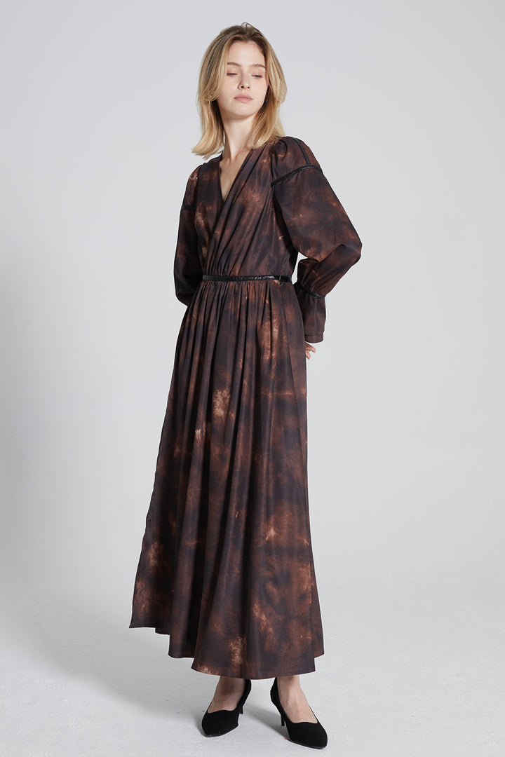 Joanna Wrap Print Maxi Dress