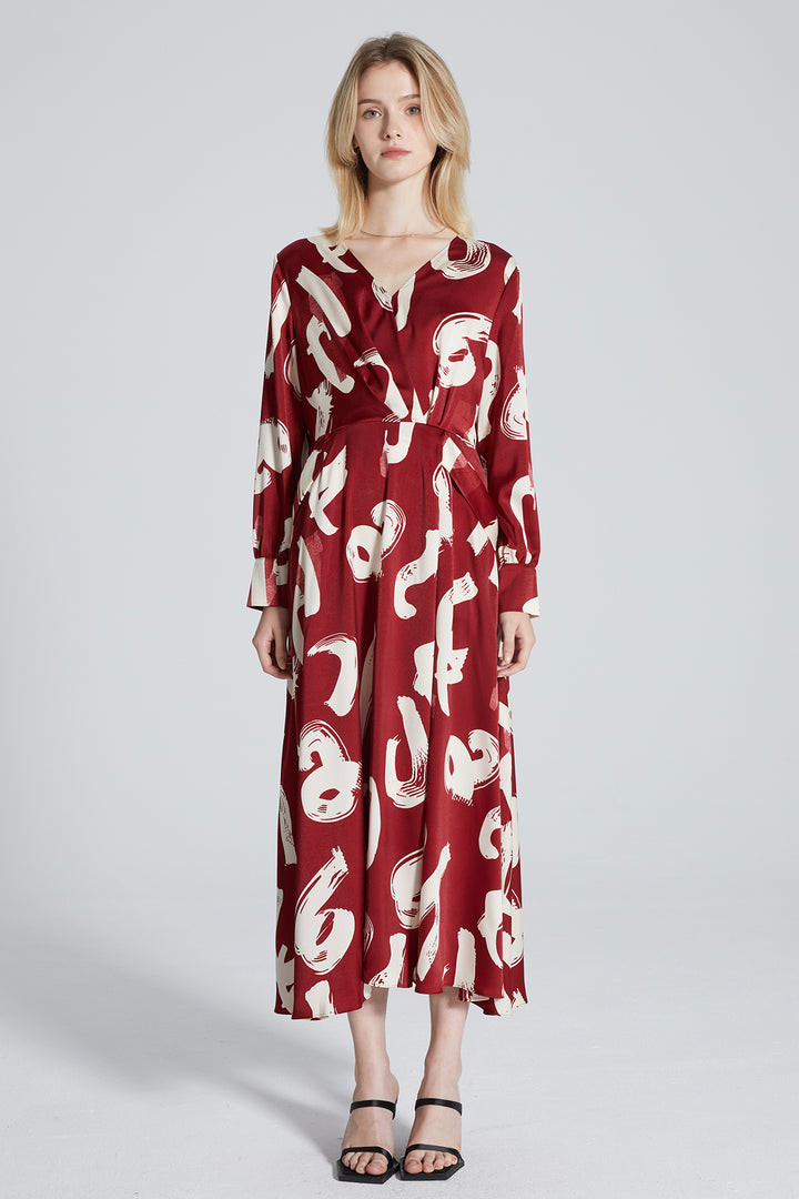 Symone Long Sleeve Print Dress