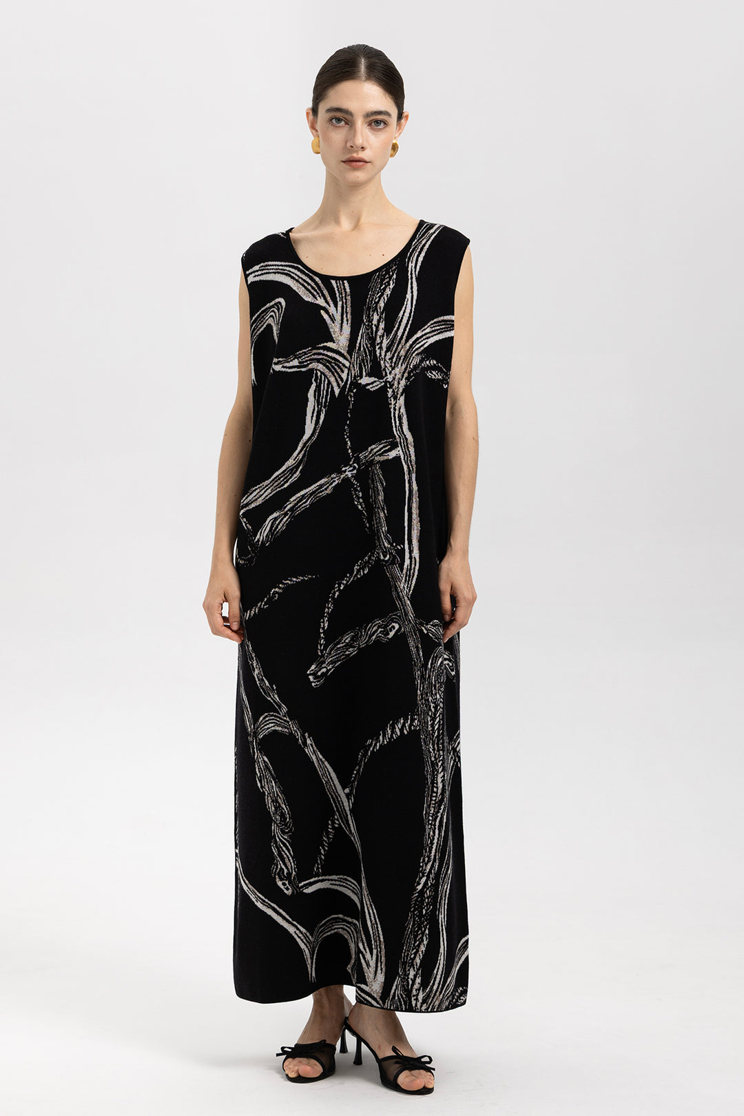 Elena Sleeveless Maxi Wool Dress