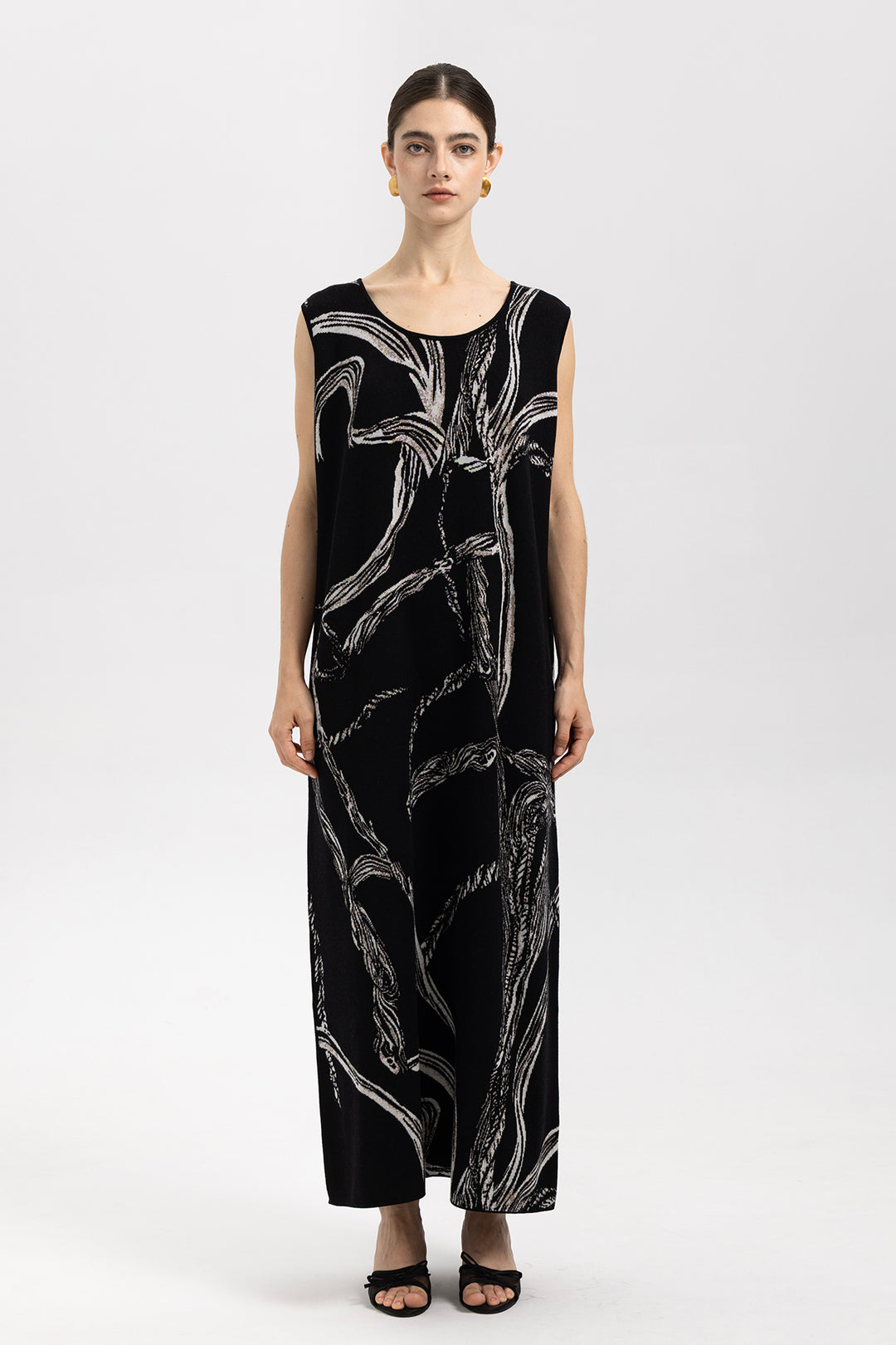 Elena Sleeveless Maxi Wool Dress