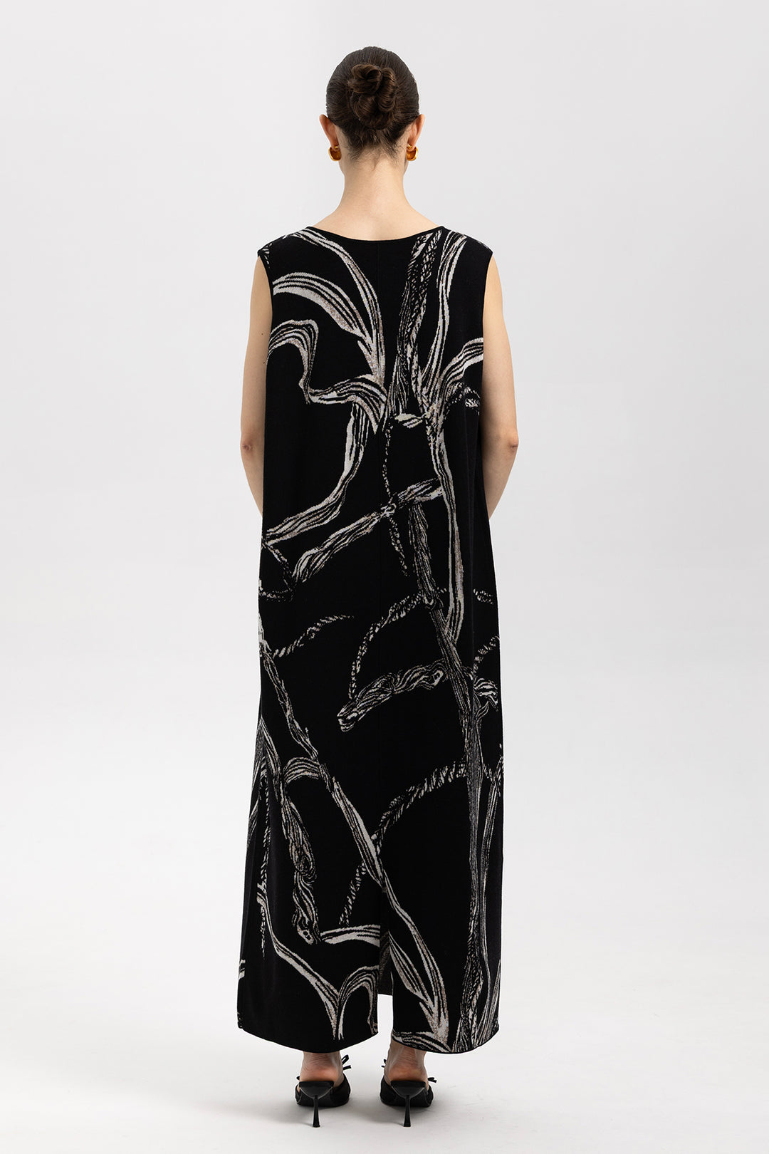 Elena Sleeveless Maxi Wool Dress