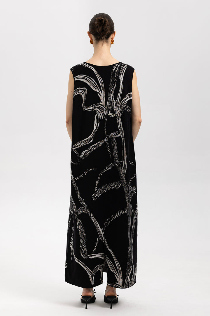 Elena Sleeveless Maxi Wool Dress