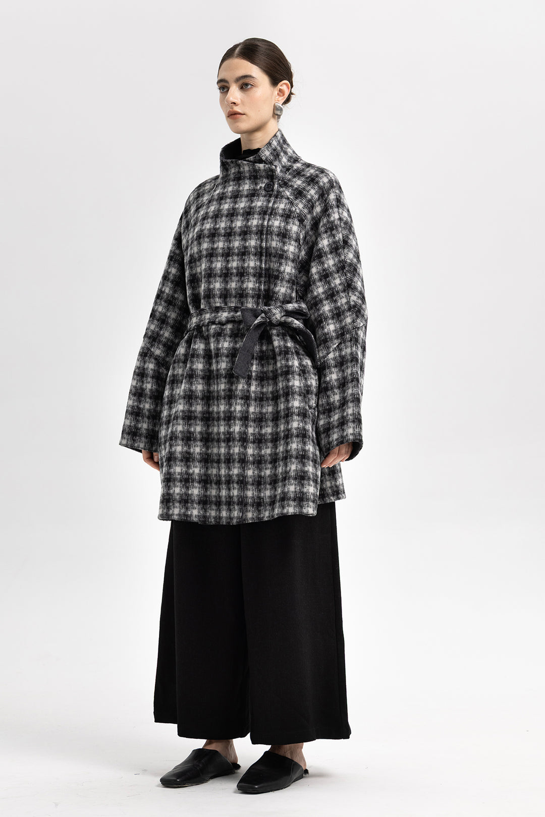 Maeve Wool Plaid Wrap Coat