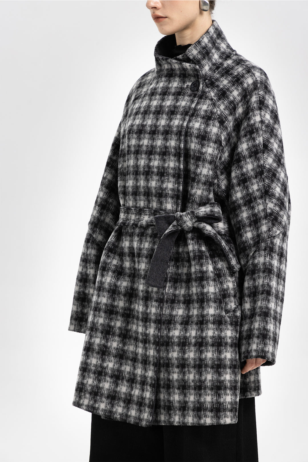 Maeve Wool Plaid Wrap Coat