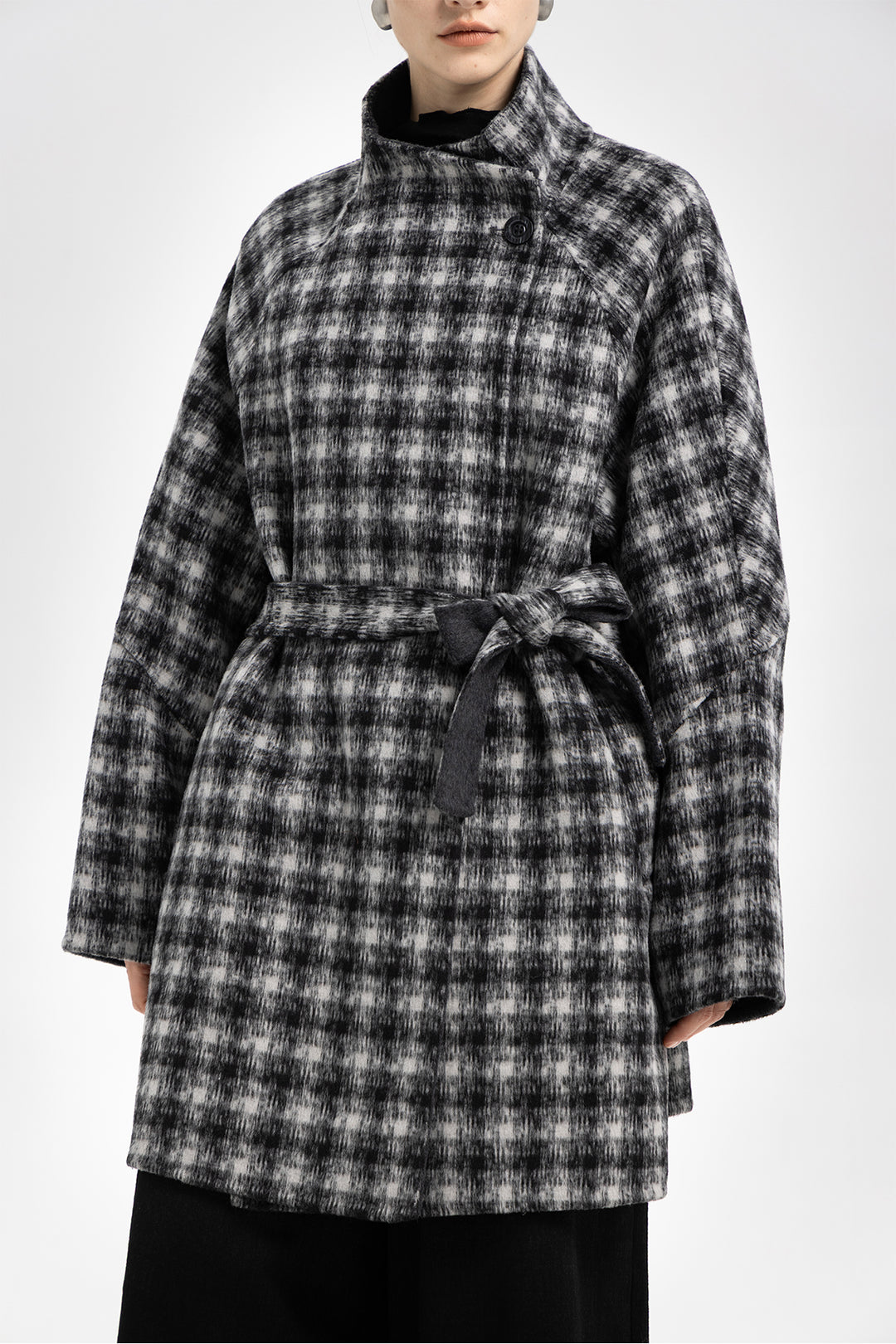 Maeve Wool Plaid Wrap Coat