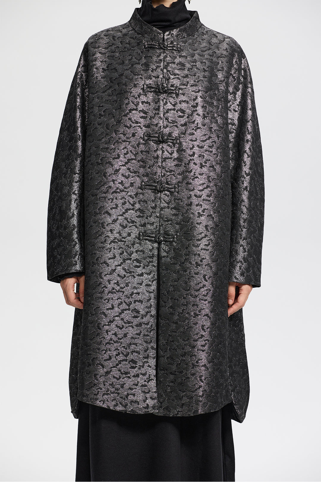 Seraphine Metallic Jacquard Coat
