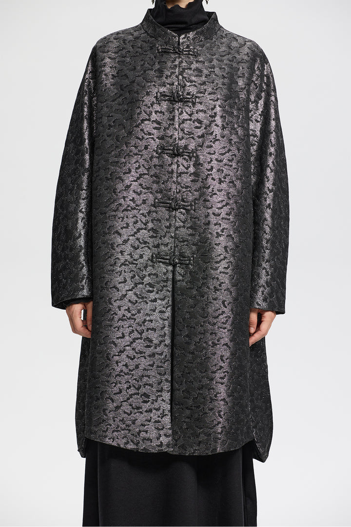 Seraphine Metallic Jacquard Coat