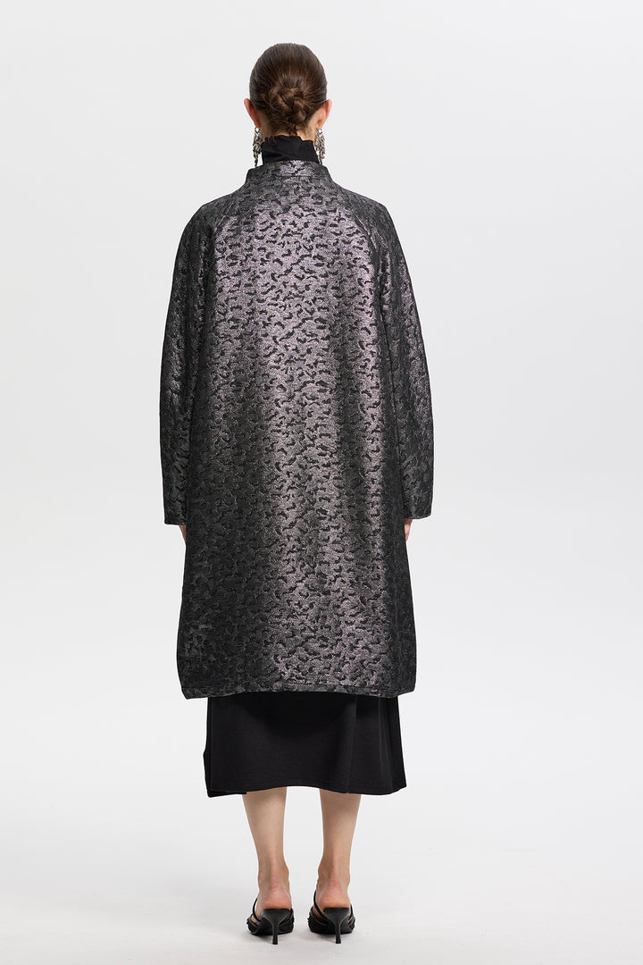 Seraphine Metallic Jacquard Coat
