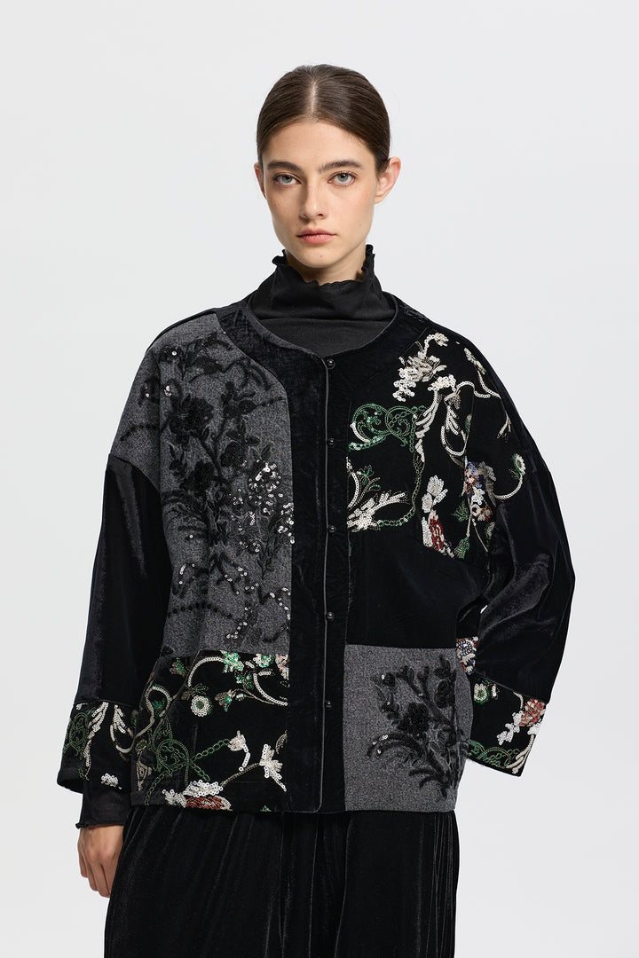 Artisanal Sequin Embellished Jacket