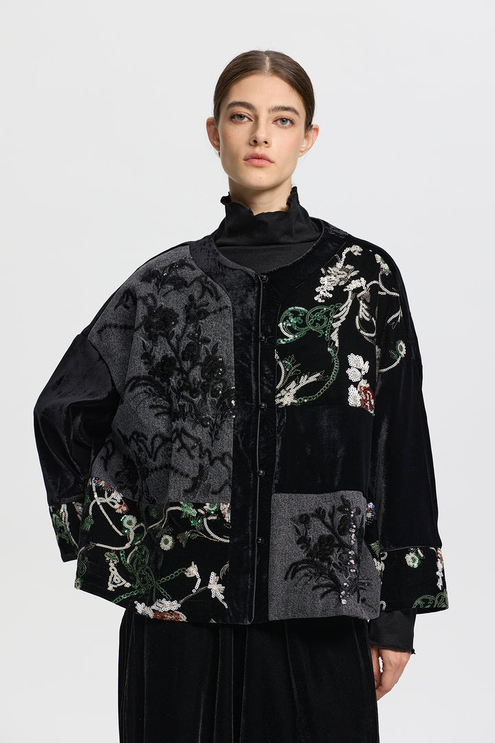 Artisanal Sequin Embellished Jacket