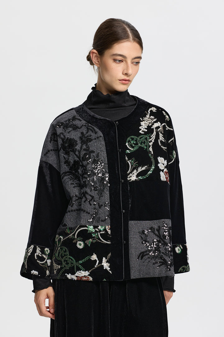 Artisanal Sequin Embellished Jacket