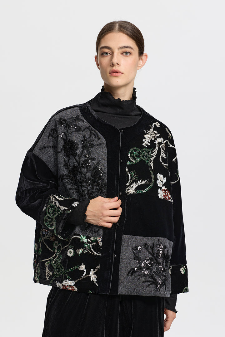 Artisanal Sequin Embellished Jacket