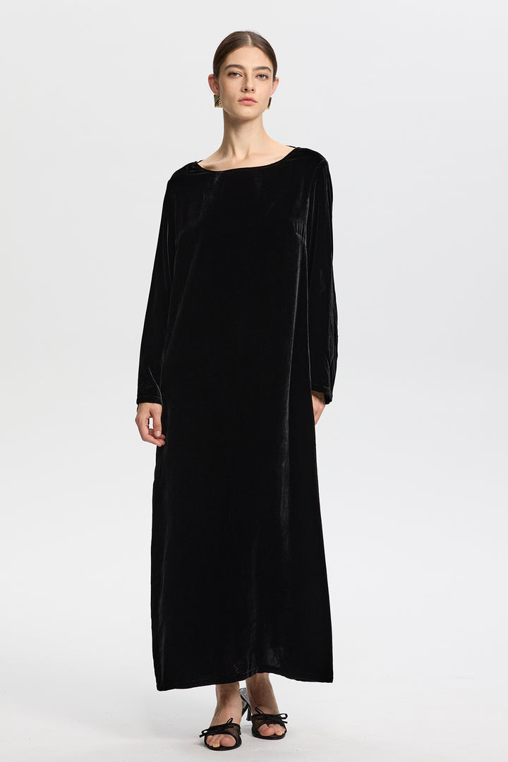 Althea Long Sleeve Velvet Dress