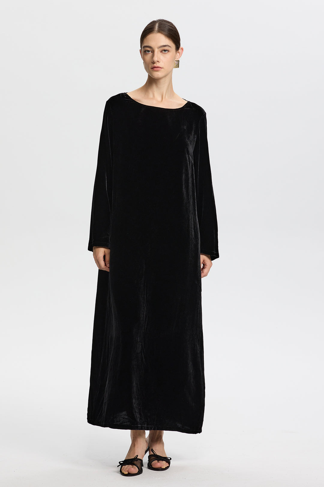 Althea Long Sleeve Velvet Dress
