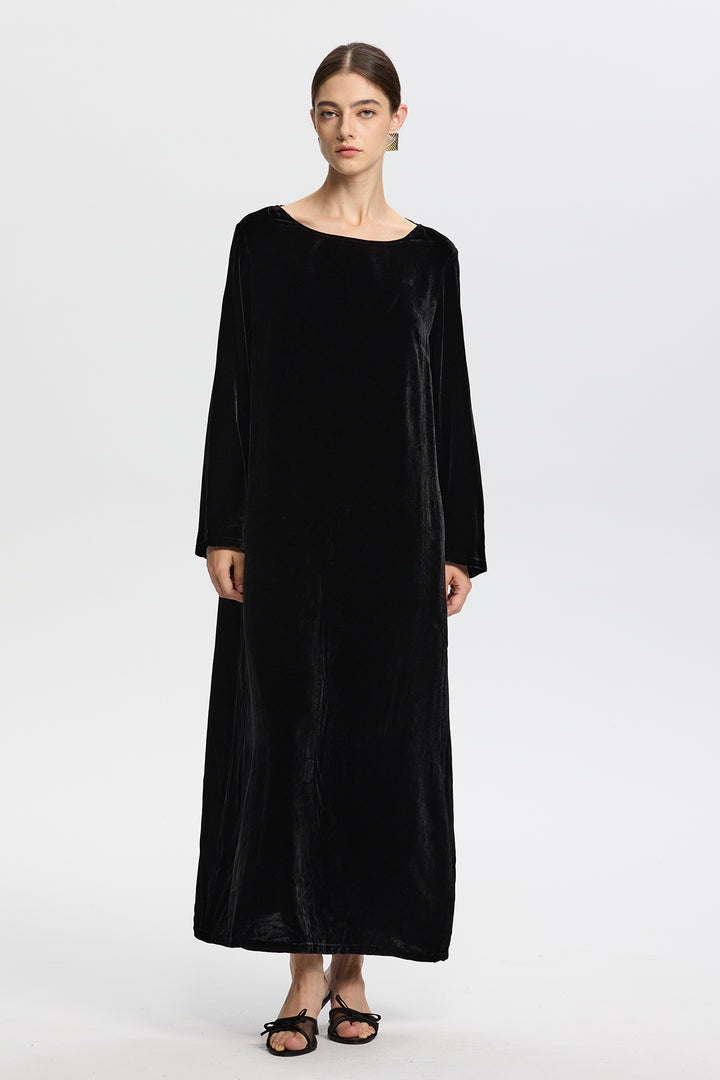 Althea Long Sleeve Velvet Dress
