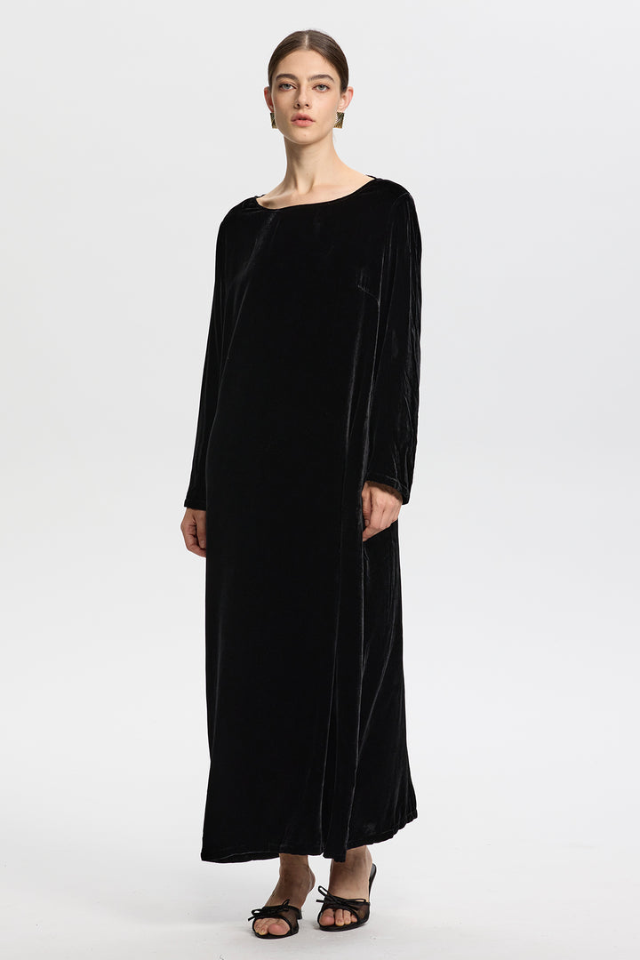 Althea Long Sleeve Velvet Dress
