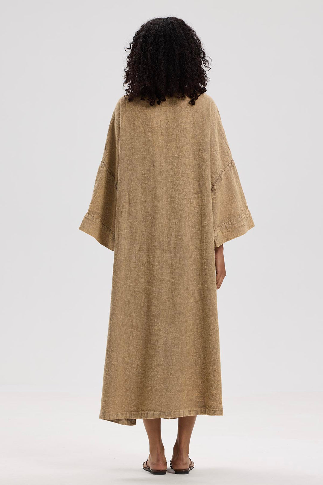 Sandra Casual Oversize Cardigan Linen Dress