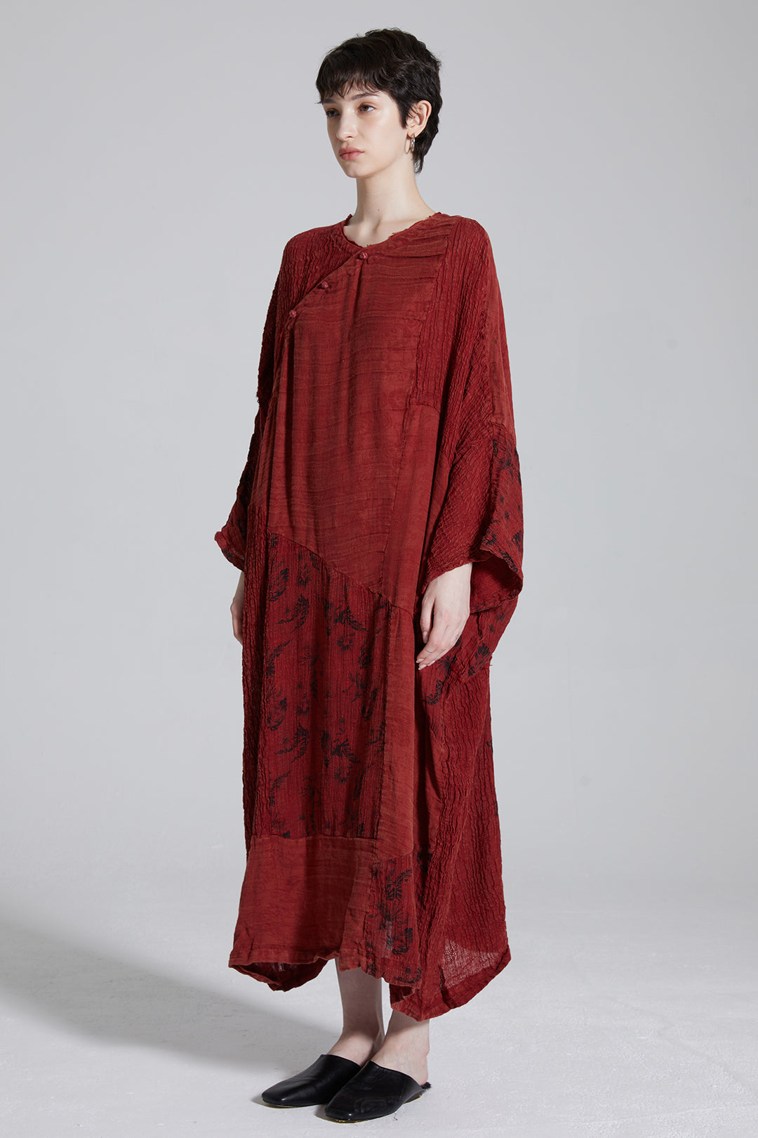 Leyva Splice Linen Maxi Dress