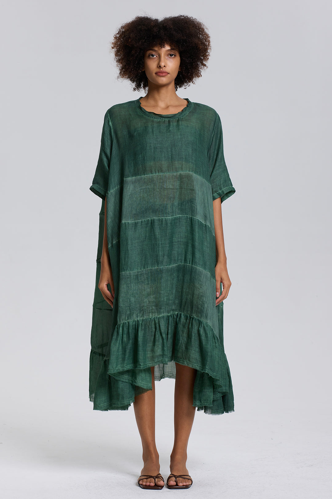 Nyx Short Sleeve Oversize Linen Dress