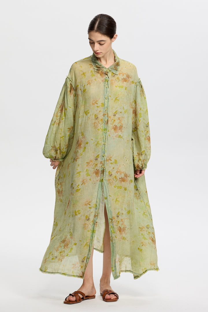 Isolde Linen Shirt Dress