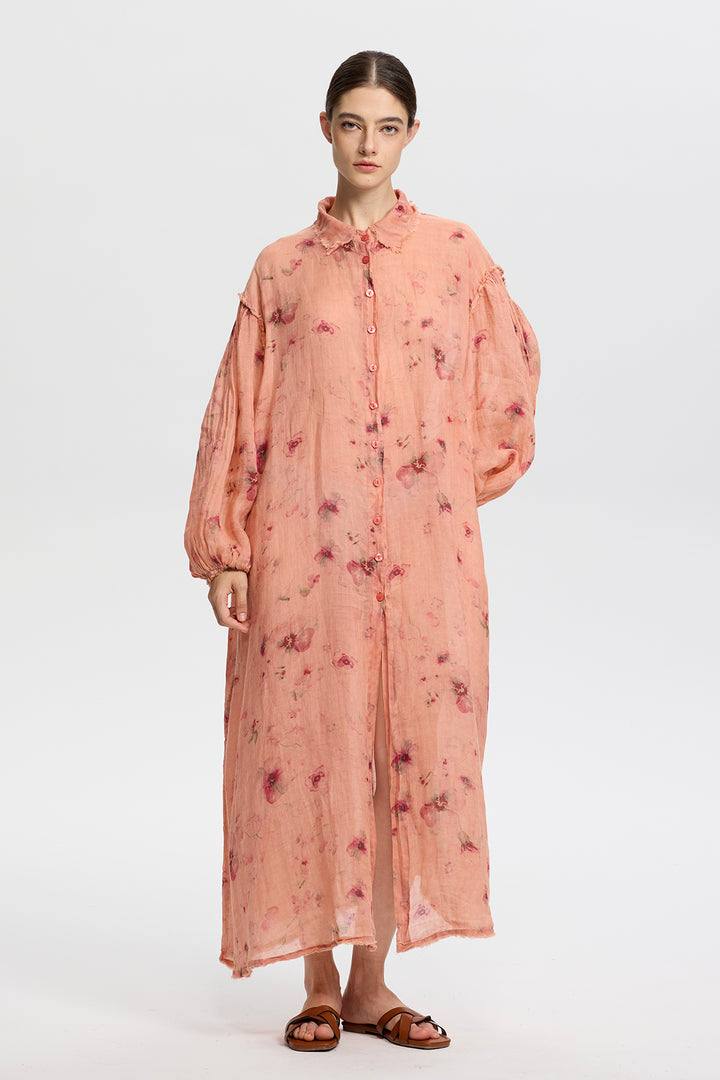 Isolde Linen Shirt Dress