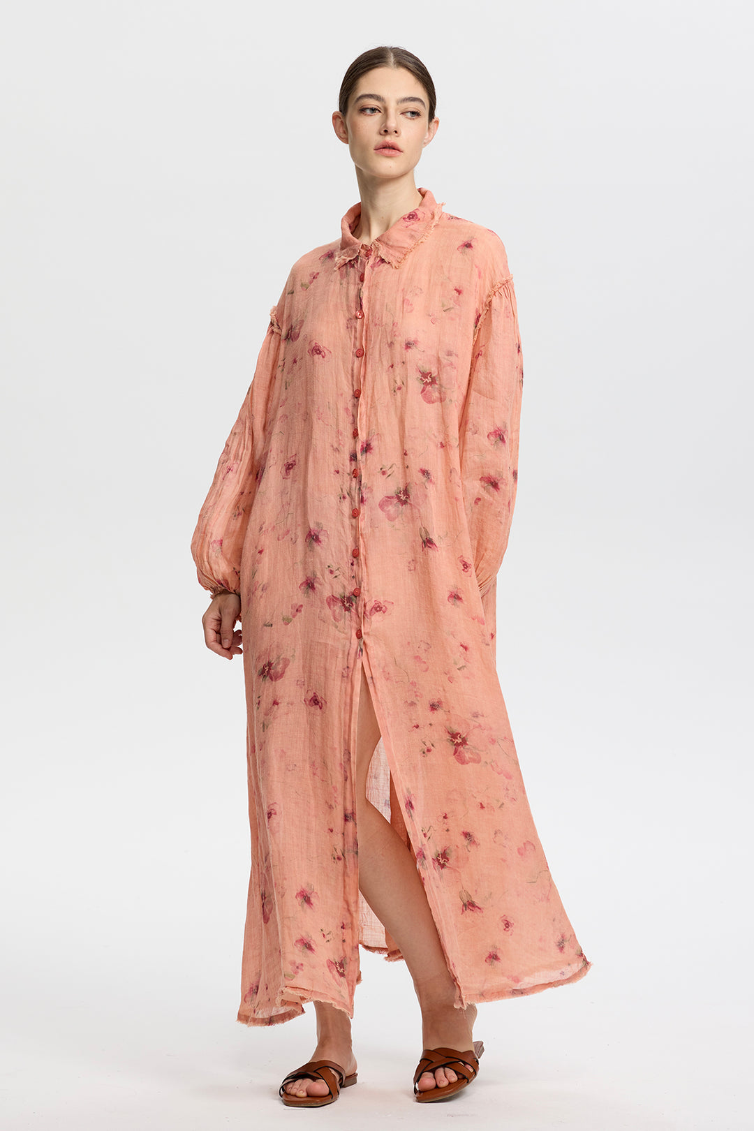 Isolde Linen Shirt Dress