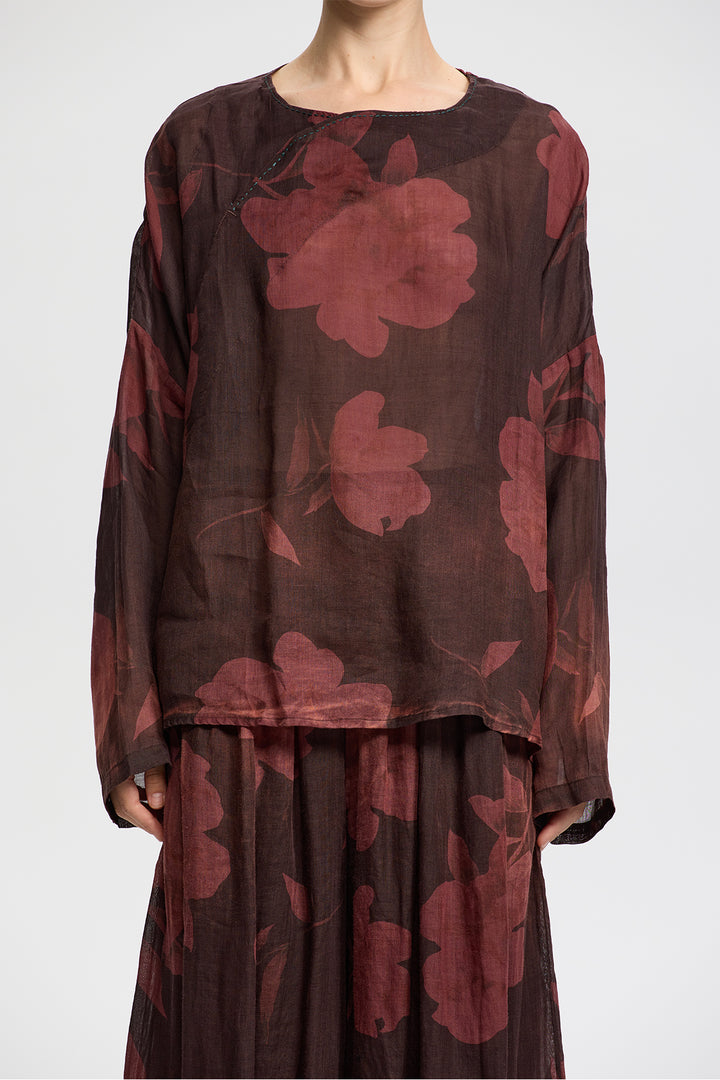 Thalia Print Linen Top