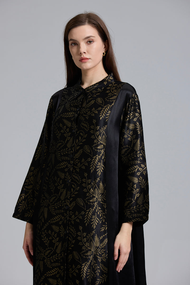 Conjunto dois estampado retrô casual elegante