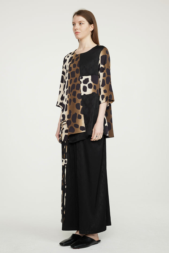 Conjunto Cissi Leopard Seda Dois