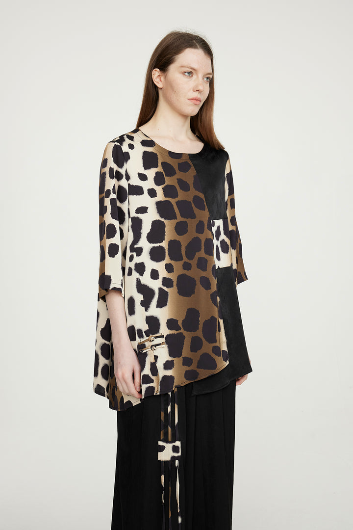 Conjunto Cissi Leopard Seda Dois