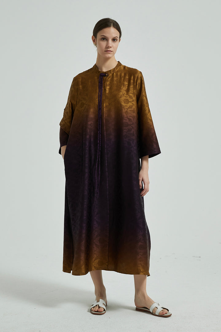 Seidenkleid mit Farbverlauf - Lila